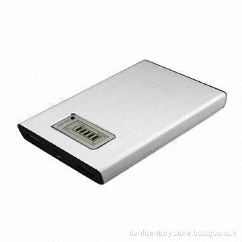 Dual USB portable power bank with LCD screen, capacity of 8,800mAh